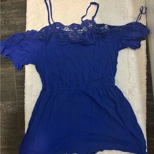 Flying Tomato Royal Blue Lace Dress